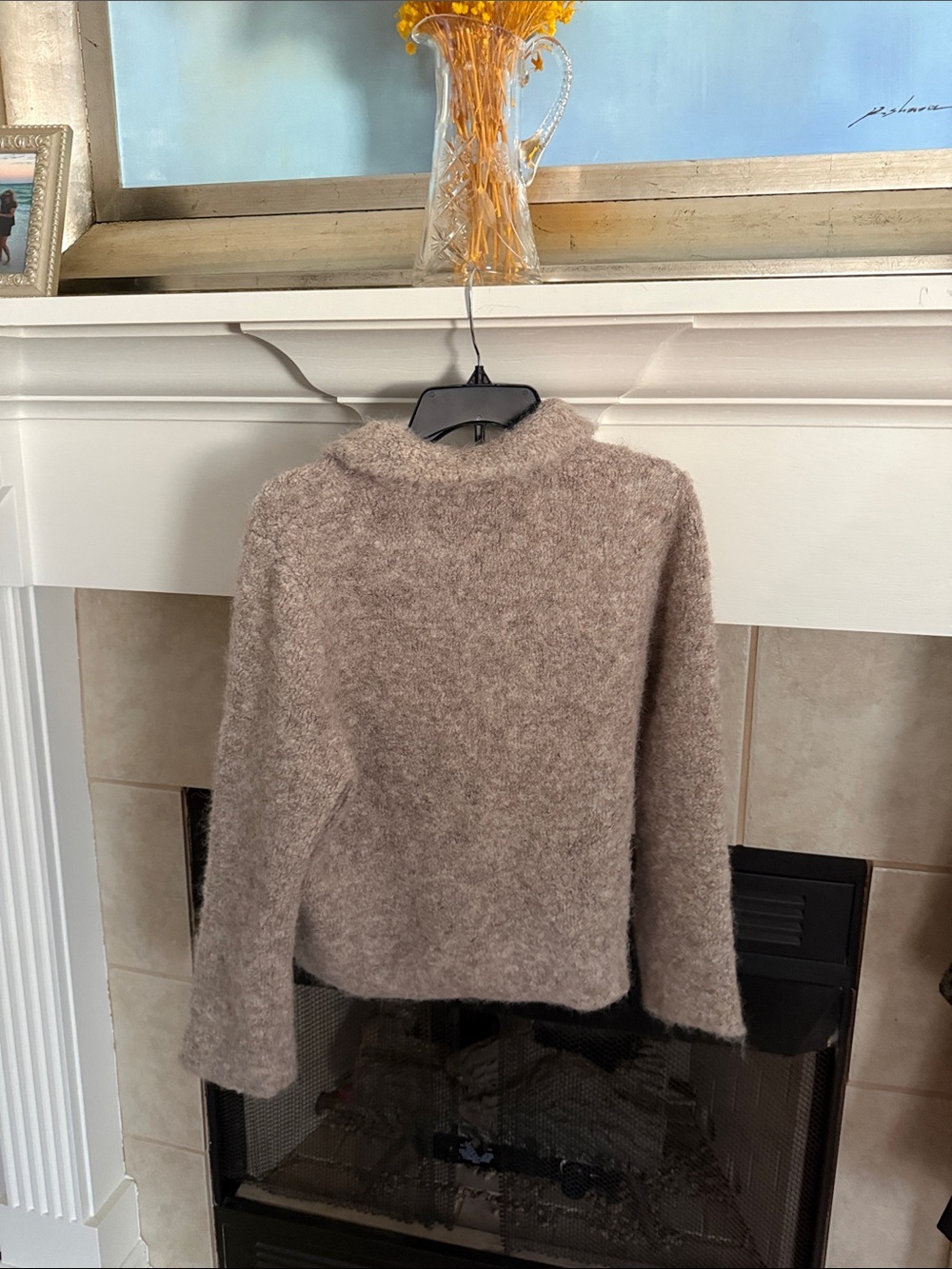 Zara Elegant Button-Front Women's Sweater Jacket in Taupe NWT - Picture 5 of 7
